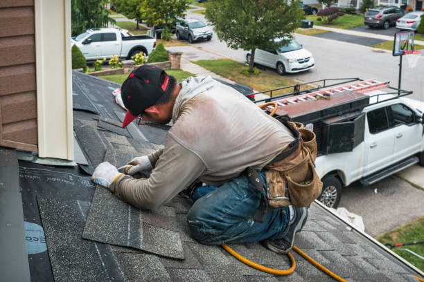 Professional Roofing technician working in Slate Run, PA